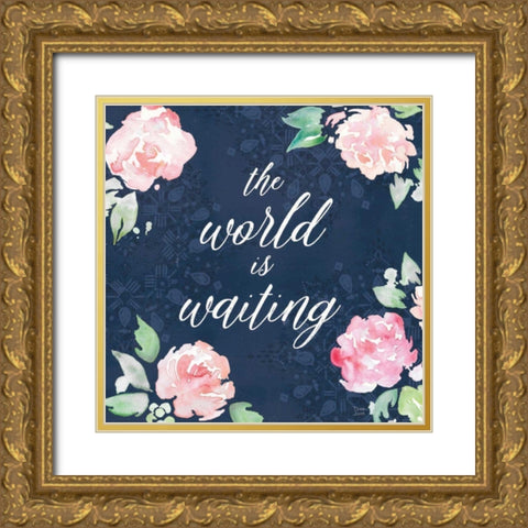 Moroccan Bouquet IV Gold Ornate Wood Framed Art Print with Double Matting by June, Dina