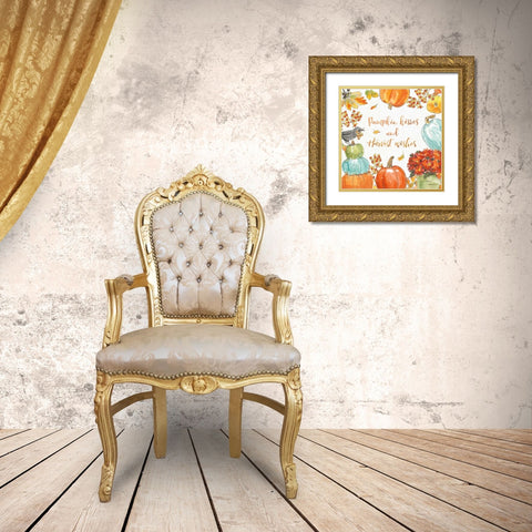 Harvest Dogs VII Gold Ornate Wood Framed Art Print with Double Matting by Grove, Beth