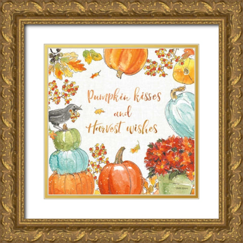 Harvest Dogs VII Gold Ornate Wood Framed Art Print with Double Matting by Grove, Beth