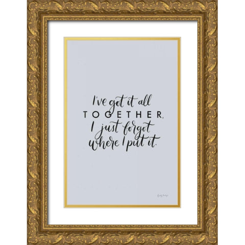 All Together Gold Ornate Wood Framed Art Print with Double Matting by Thorns, Becky