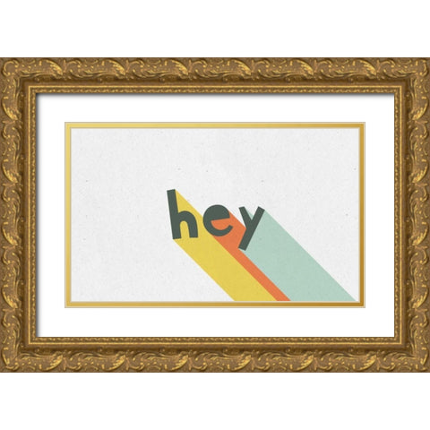 Rainbow Words VIII Gold Ornate Wood Framed Art Print with Double Matting by Hershey, Moira