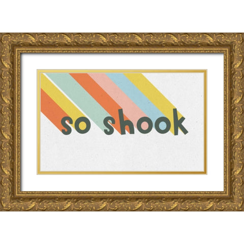 Rainbow Words IX Gold Ornate Wood Framed Art Print with Double Matting by Hershey, Moira