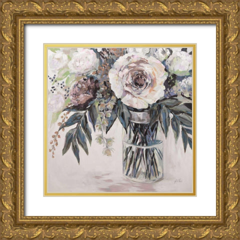 Elation Greige Gold Ornate Wood Framed Art Print with Double Matting by Vertentes, Jeanette