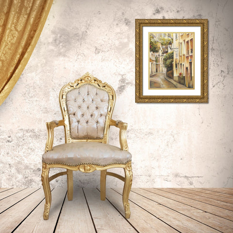 Montmartre II Gold Ornate Wood Framed Art Print with Double Matting by Hageman, Marilyn