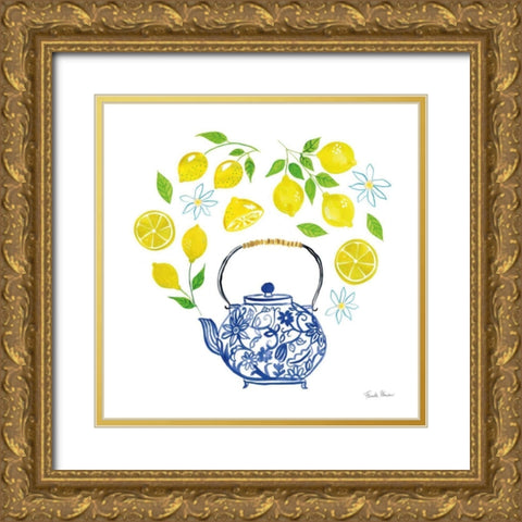 Organic Tea II Gold Ornate Wood Framed Art Print with Double Matting by Zaman, Farida