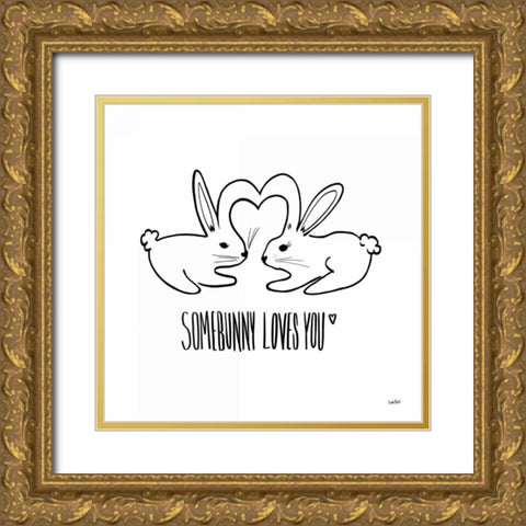 Animalistic IV Gold Ornate Wood Framed Art Print with Double Matting by York, Leah