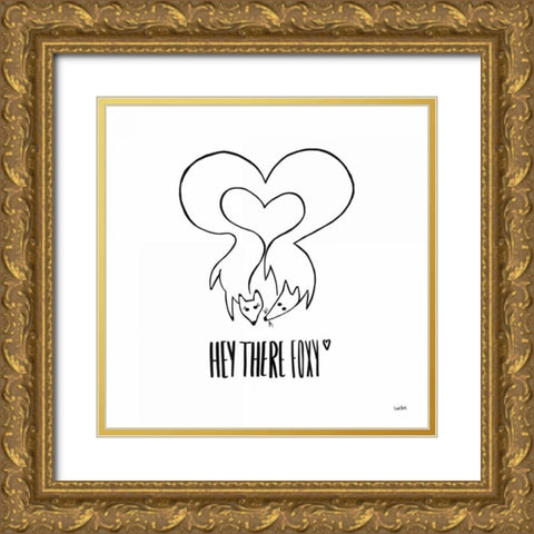 Animalistic V Gold Ornate Wood Framed Art Print with Double Matting by York, Leah
