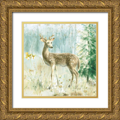 Meadows Edge III Gold Ornate Wood Framed Art Print with Double Matting by Nai, Danhui