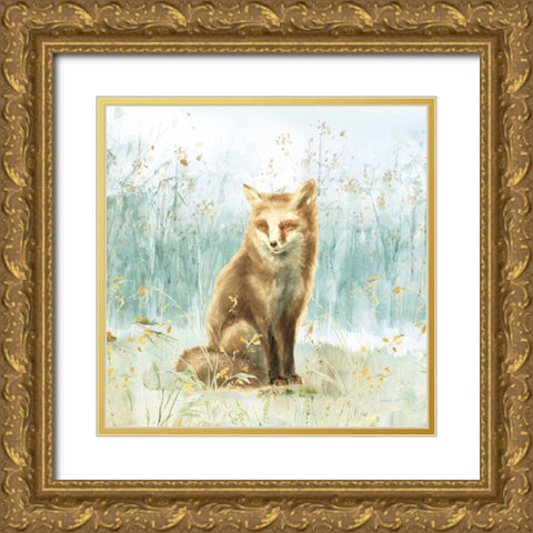Meadows Edge IV Gold Ornate Wood Framed Art Print with Double Matting by Nai, Danhui