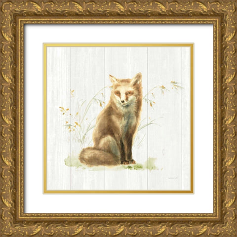 Meadows Edge IV on Wood Gold Ornate Wood Framed Art Print with Double Matting by Nai, Danhui