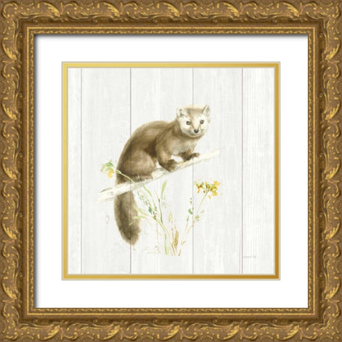 Meadows Edge V on Wood Gold Ornate Wood Framed Art Print with Double Matting by Nai, Danhui