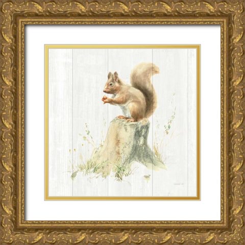 Meadows Edge VI on Wood Gold Ornate Wood Framed Art Print with Double Matting by Nai, Danhui