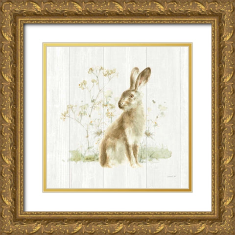 Meadows Edge VII on Wood Gold Ornate Wood Framed Art Print with Double Matting by Nai, Danhui