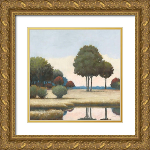 By the Waterways II Gold Ornate Wood Framed Art Print with Double Matting by Wiens, James