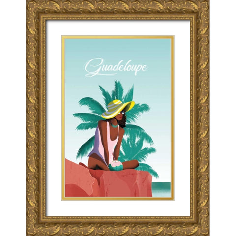 Guadalupe Gold Ornate Wood Framed Art Print with Double Matting by Escalante, Omar