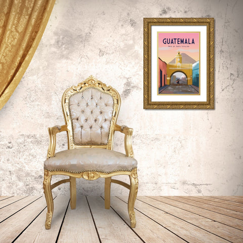 Guatemala Gold Ornate Wood Framed Art Print with Double Matting by Escalante, Omar