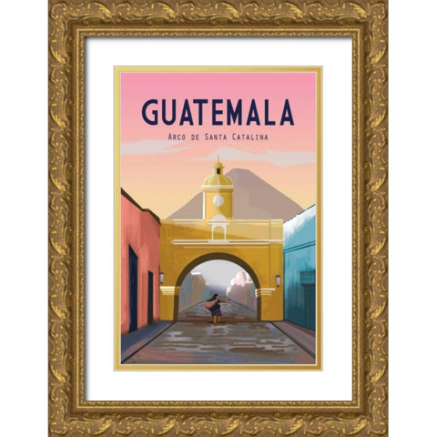Guatemala Gold Ornate Wood Framed Art Print with Double Matting by Escalante, Omar