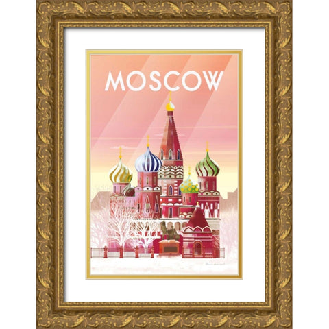 Moscow Gold Ornate Wood Framed Art Print with Double Matting by Escalante, Omar