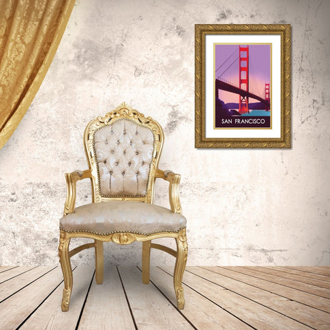 San Francisco I Gold Ornate Wood Framed Art Print with Double Matting by Escalante, Omar