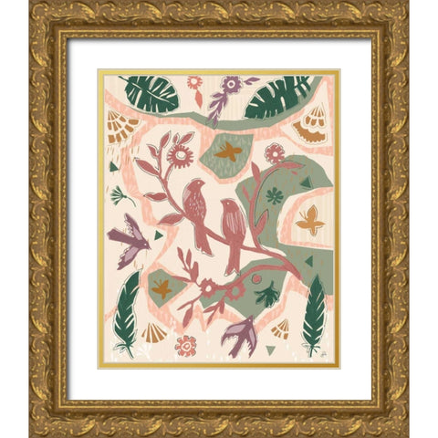 Desert Flair VI Color Gold Ornate Wood Framed Art Print with Double Matting by Brissonnet, Daphne