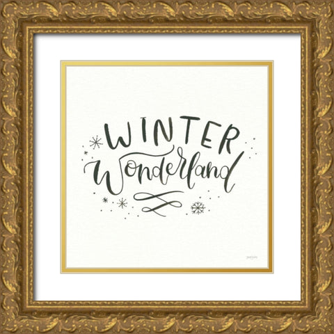 Winter Scene V Gold Ornate Wood Framed Art Print with Double Matting by Jackson, Jenaya