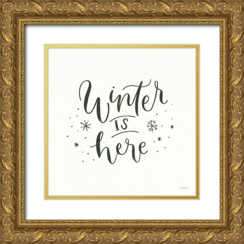 Winter Scene VIII Gold Ornate Wood Framed Art Print with Double Matting by Jackson, Jenaya