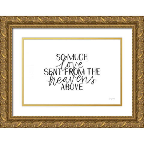 Little Child III BW Gold Ornate Wood Framed Art Print with Double Matting by Thorns, Becky