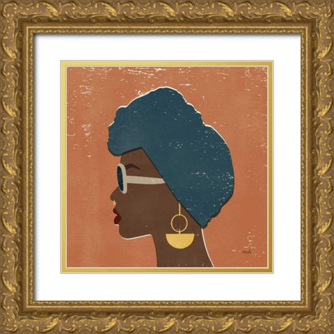 Kenya Couture II Gold Ornate Wood Framed Art Print with Double Matting by Hershey, Moira