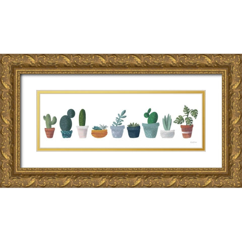Greenhouse VI Gold Ornate Wood Framed Art Print with Double Matting by Thorns, Becky