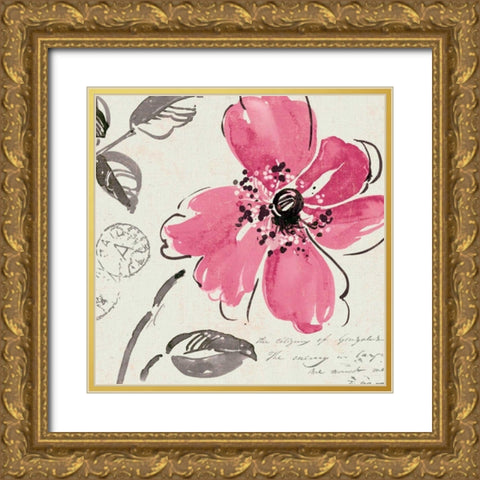 Windy I Gold Ornate Wood Framed Art Print with Double Matting by Pela Studio