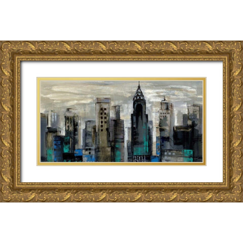 New York Moment Gold Ornate Wood Framed Art Print with Double Matting by Vassileva, Silvia