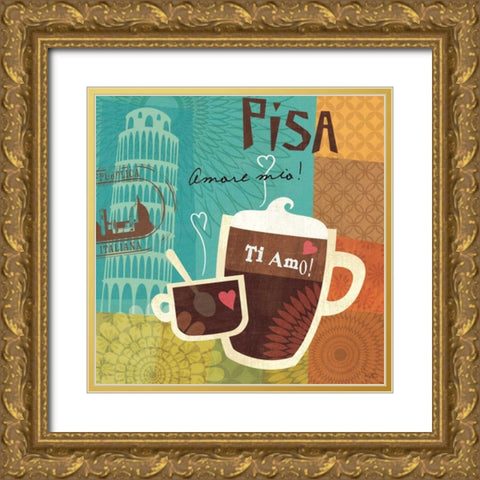 Cup-les II Gold Ornate Wood Framed Art Print with Double Matting by Charron, Veronique