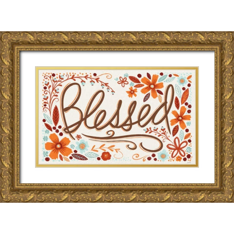 Blessed I Gold Ornate Wood Framed Art Print with Double Matting by Tavoletti, Anne