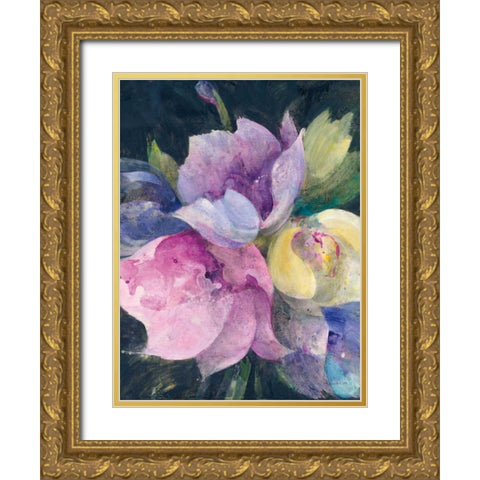 Tulips Galore Gold Ornate Wood Framed Art Print with Double Matting by Hristova, Albena