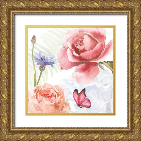 Boho Bouquet IV Gold Ornate Wood Framed Art Print with Double Matting by Wiens, James