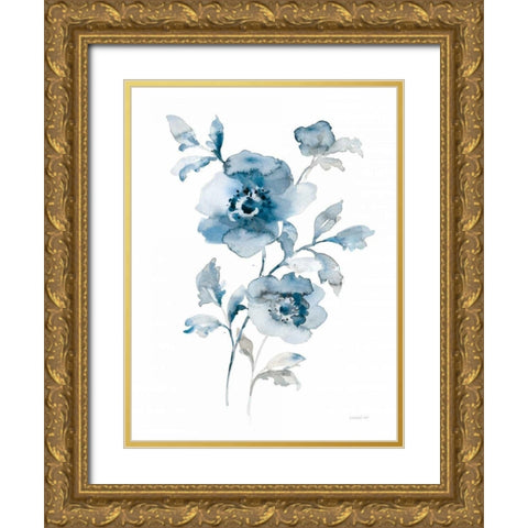Blues of Summer II Gold Ornate Wood Framed Art Print with Double Matting by Wild Apple