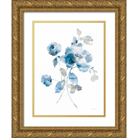 Blues of Summer III Gold Ornate Wood Framed Art Print with Double Matting by Wild Apple
