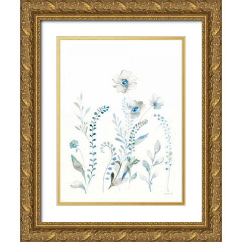 Malmo Garden I Gold Ornate Wood Framed Art Print with Double Matting by Nai, Danhui
