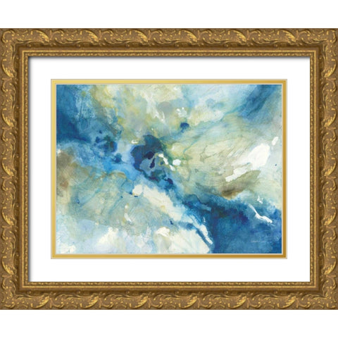 Slipstream Gold Ornate Wood Framed Art Print with Double Matting by Nai, Danhui