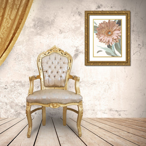 Jewel of the Garden II Pastel Gold Ornate Wood Framed Art Print with Double Matting by Nai, Danhui