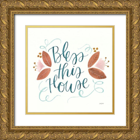 Home Sweet Home IV Gold Ornate Wood Framed Art Print with Double Matting by Jackson, Jenaya