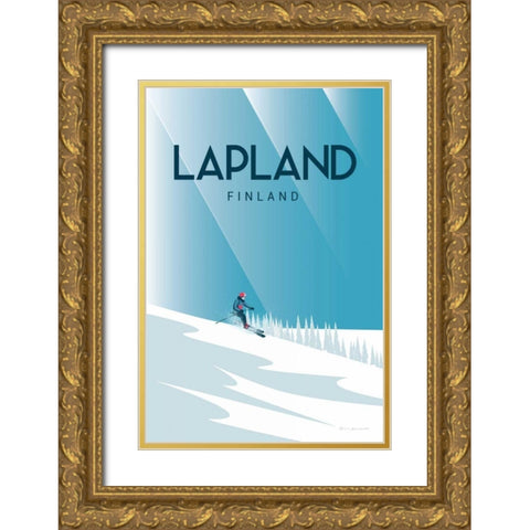 Lapland Gold Ornate Wood Framed Art Print with Double Matting by Escalante, Omar