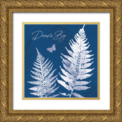 True Blue VI Gold Ornate Wood Framed Art Print with Double Matting by Pertiet, Katie