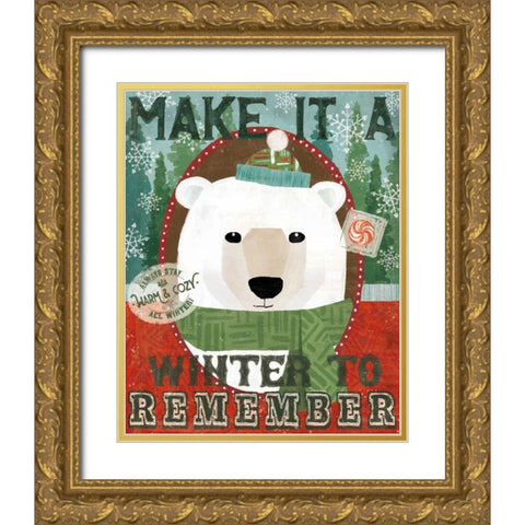 Holiday Likeness II Gold Ornate Wood Framed Art Print with Double Matting by Charron, Veronique
