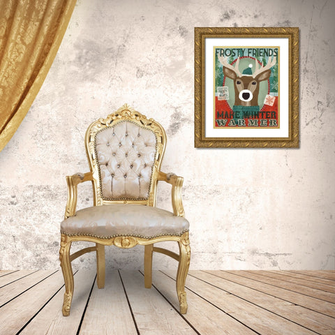 Holiday Likeness III Gold Ornate Wood Framed Art Print with Double Matting by Charron, Veronique