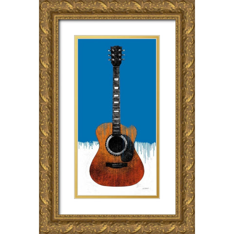 Garage Band II Paint Gold Ornate Wood Framed Art Print with Double Matting by Schick, Mike