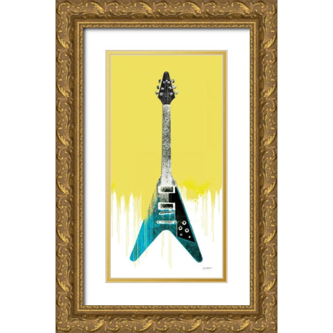 Garage Band III Paint Gold Ornate Wood Framed Art Print with Double Matting by Schick, Mike