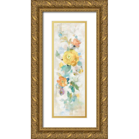 Natural Blooming Splendor III Gold Ornate Wood Framed Art Print with Double Matting by Nai, Danhui