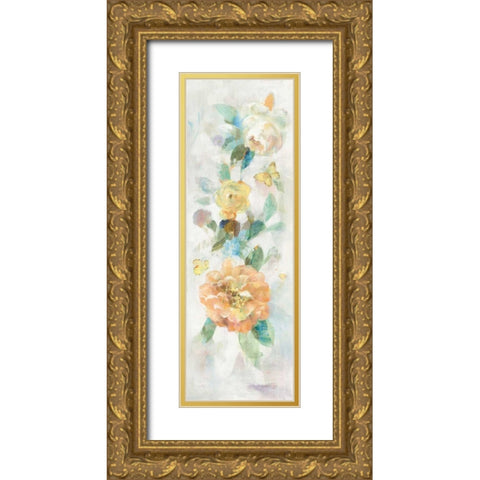 Natural Blooming Splendor IV Gold Ornate Wood Framed Art Print with Double Matting by Nai, Danhui