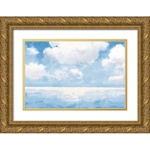 Sparkling Sea Gold Ornate Wood Framed Art Print with Double Matting by Wiens, James